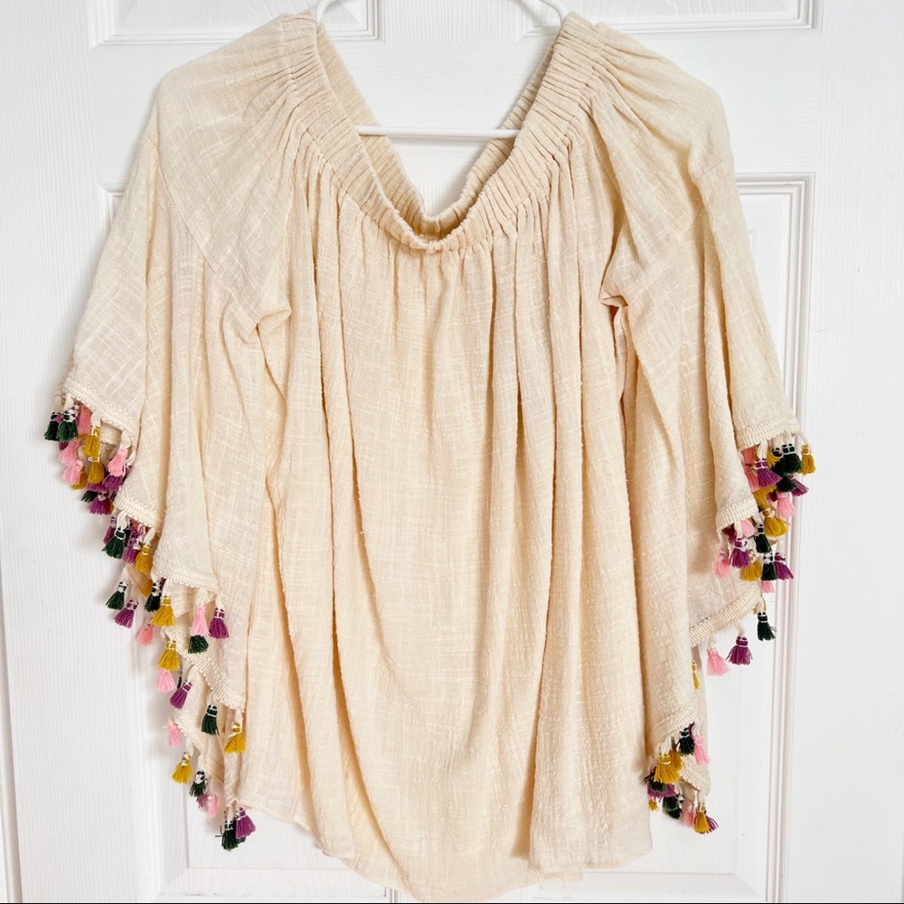 Anthropologie | Easel | Multicolor Tassels Flare … - image 2